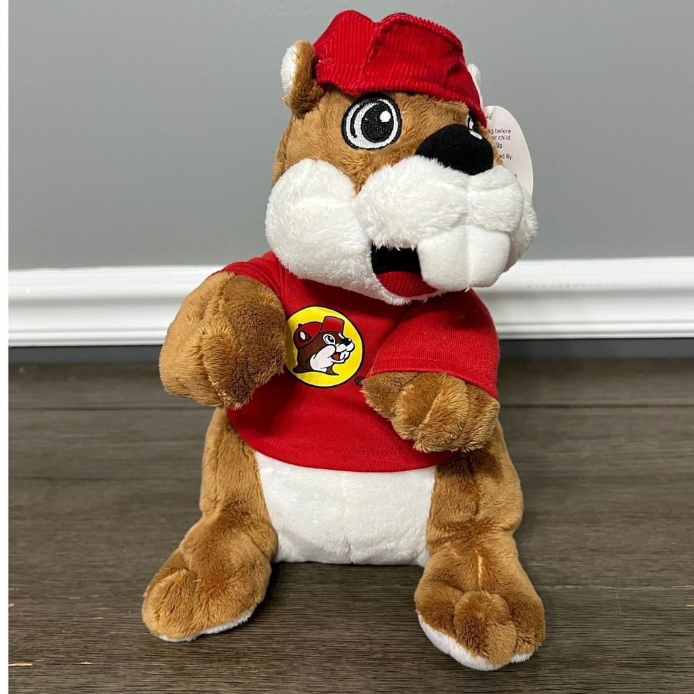 Bucees Beaver Plush Toy Red Hat Shirt Stuffed Animal Jaag Souvenir Gift Texas